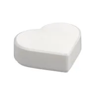 Tile 1 x 1 Heart / White
