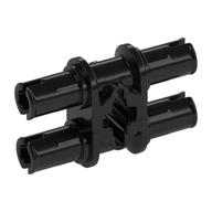 Lego Technic Pin Double with Axle Hole - Squared Holes / Black