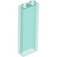 Lego Brick 1 x 2 x 5 without Side Supports / Trans-Light Blue