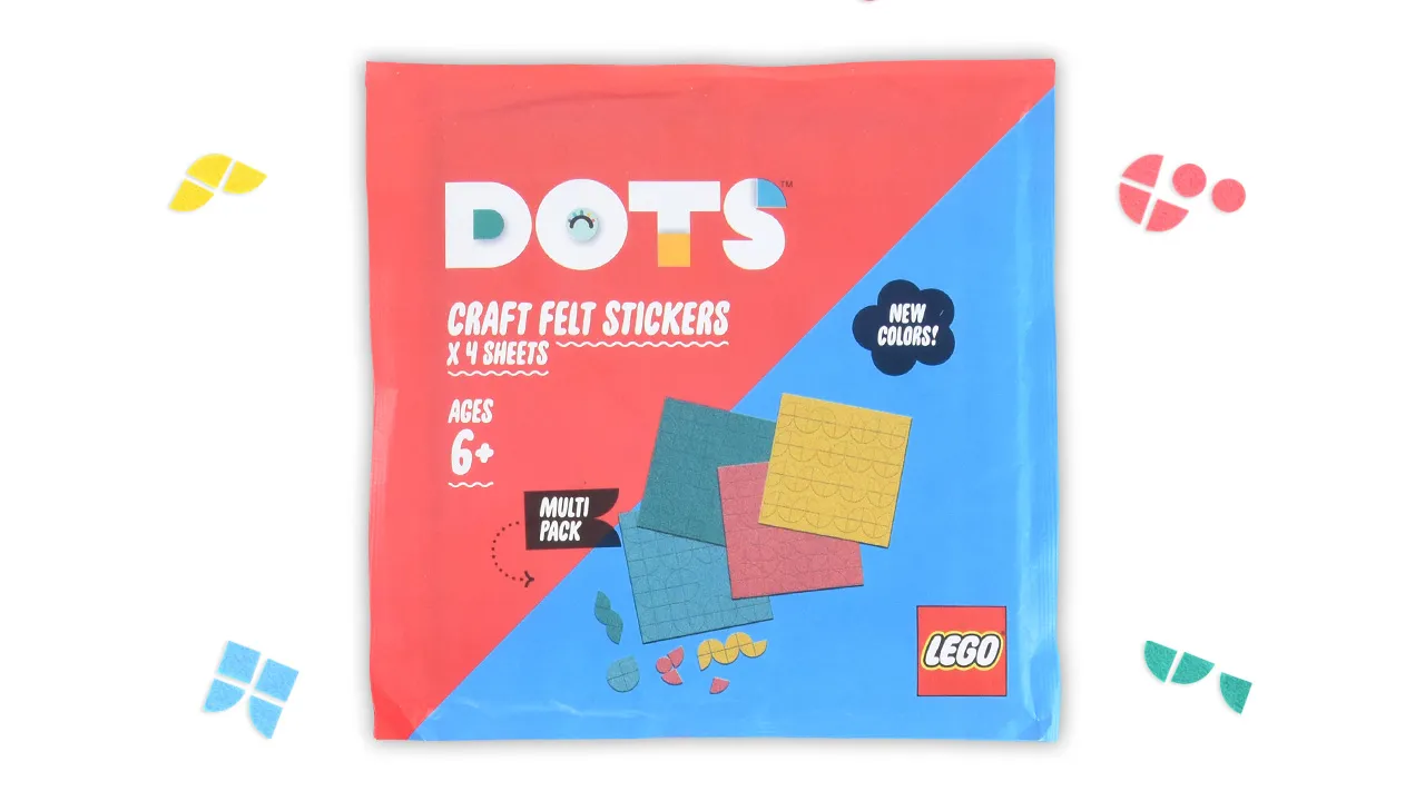 Lego Crafty Felt Stickers x 4 Sheets