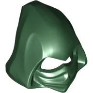 Hood / Cowl Pointed, Mask with Eye Holes / Dark Green