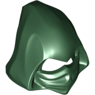 Lego Hood / Cowl Pointed, Mask with Eye Holes / Dark Green
