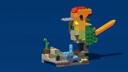 BYGGLEK Green and Orange Bird