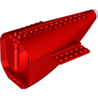 Lego Aircraft Fuselage Curved Aft Section with Red Base / Red