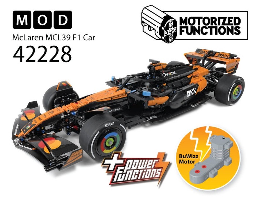 Lego 42228 McLaren MCL39 F1 Car RC MOD for Power Function & BuWizz Mortors
