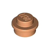 Plate Round 1 x 1 with Solid Stud / Nougat
