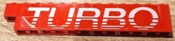 Stickered Assembly 13 x 1 x 2 with White 'TURBO' Pattern Model Right Side (Sticker) - Set 5540