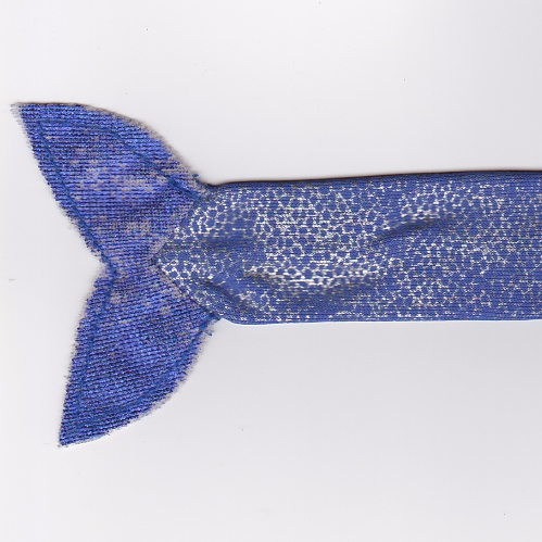 Lego Belville, Fishtail, Adult with Dark Purple Fins, Dark Purple Spots, Silver Overlay Print, with Top Cuff / [No Color/Any Color]