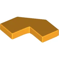 Tile Special 2 x 2 Corner with Cut Corner - Facet / Bright Light Orange