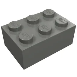 Brick 2 x 3 / Dark Bluish Gray