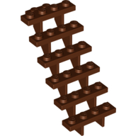 Lego Stairs 7 x 4 x 6 Straight Open / Reddish Brown
