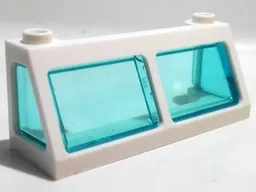 Windscreen 2 x 6 x 2 Train with Trans-Light Blue Glass (13756 / 13760)