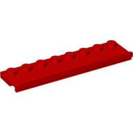 Lego Plate Special 2 x 8 with Door Rail / Red