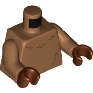 Torso Reddish Brown Fur Lines Print, Medium Nougat Arms, Reddish Brown Hands / Medium Nougat