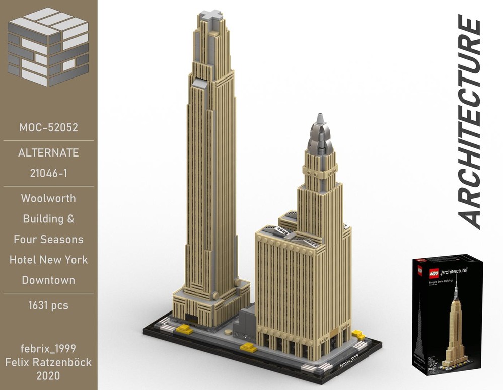 Lego Woolworth Building & Four Seasons Hotel New York Downtown - 21046 - Alternate