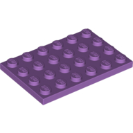 Lego Plate 4 x 6 / Medium Lavender