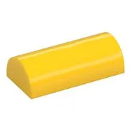 Brick Curved 2 x 4 Double, No Studs, without Groove / Yellow