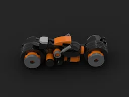 Orange Lightning Motorcycle
