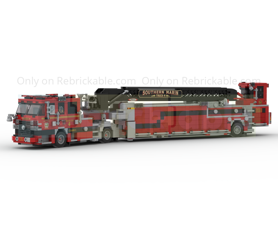 Lego 2018 Pierce Arrow XT Tiller Fire Truck Southern Marin FD