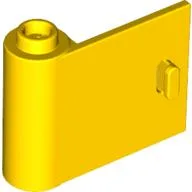 Door 1 x 3 x 2 Left - Open Between Top and Bottom Hinge / Yellow
