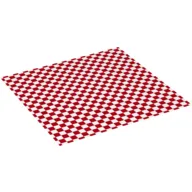 Duplo Blanket 6 x 6 with Red Checkered Pattern / White