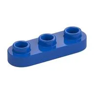 Plate Special 1 x 3 Rounded with 3 Open Studs / Blue