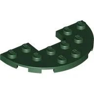 Plate Round Half 3 x 6 with 1 x 2 Cutout / Dark Green