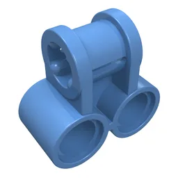 Technic Axle and Pin Connector Perpendicular Double / Medium Blue