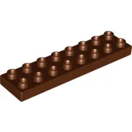 Duplo Plate 2 x 8 / Reddish Brown