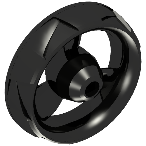 Lego Wheel 68mm Znap Propeller (9 x 2) / Black