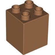 Lego Duplo Brick 2 x 2 x 2 / Medium Nougat
