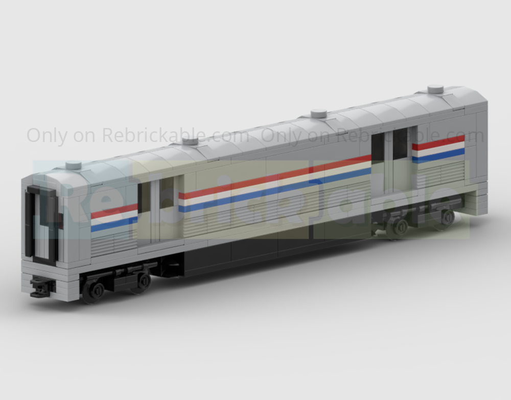 Lego 4-Wide Am Trak Viewliner Baggage Coach