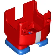 Nintendo Figure, Legs and Overalls with Two Front Studs with White Stripe and Blue Feet, with Internal Prongs for Propeller Suit / Red