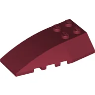 Brick Wedged, Curved 6 x 4 Triple / Dark Red