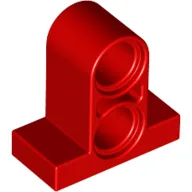 Technic Pin Connector Plate 1 x 2 x 1 2/3 [Two Holes On Top] / Red