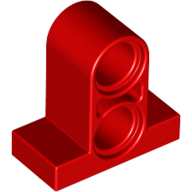 Lego Technic Pin Connector Plate 1 x 2 x 1 2/3 [Two Holes On Top] / Red