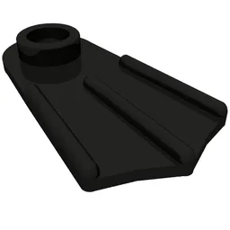 Minifig Footwear Flipper [Thin] / Black