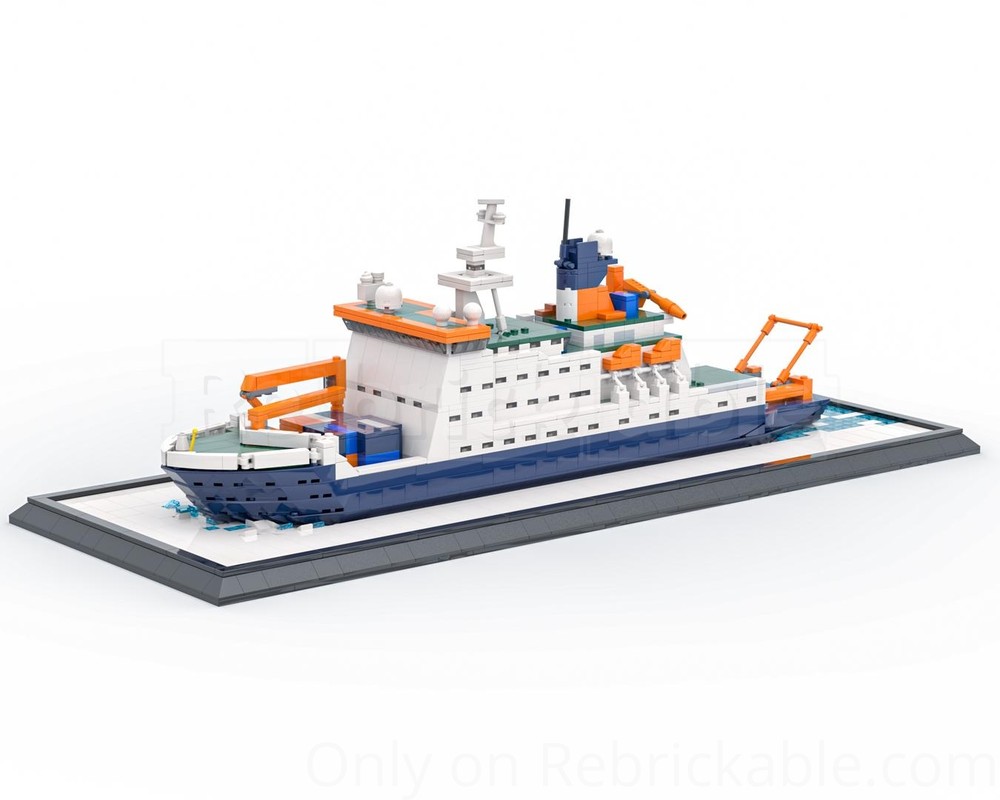 Lego RV Polarstern - Ice Going Multipurpose Research Vessel - Polar Vessel