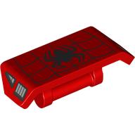 Lego Spoiler 2 x 4 with Spider-Man Logo, Webs print / Red