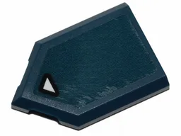 Tile, Modified 2 x 3 Pentagonal with Black Contoured White Triangle on Dark Blue Background Pattern (Sticker) - Set 70826