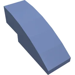 Brick Curved 3 x 1 No Studs / Sand Blue