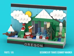 Road Trip Across the USA: Oregon State Postcard