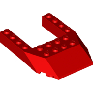 Lego Brick Wedged, Sloped 6 x 8 Cutout / Red