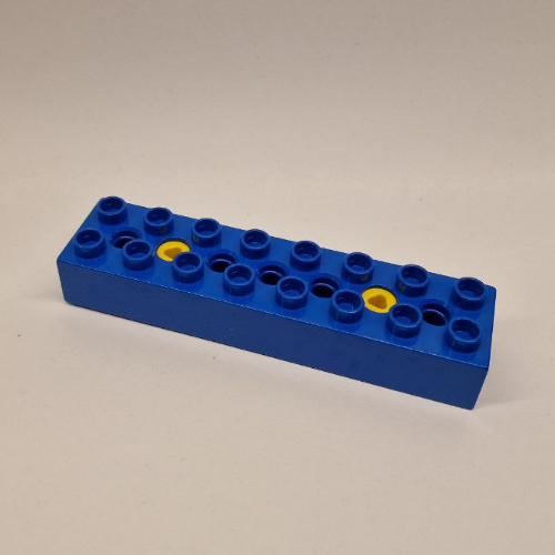 Lego Duplo Toolo Brick 2 x 8 with 2 Screws in Holes 2 and 6 / Blue