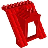 Duplo Roof Section 8 x 8 x 8, with Door Opening / Red