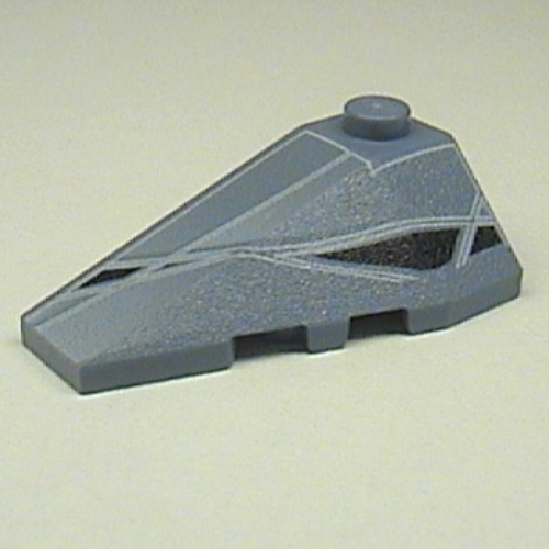 Lego Brick Wedged, Sloped 4 x 2 Triple Left with Alpha Team Arctic Speeder Print / Sand Blue