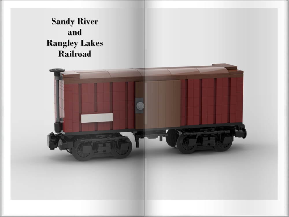 Lego Sandy River and Rangley Lakes Box Car (Red)