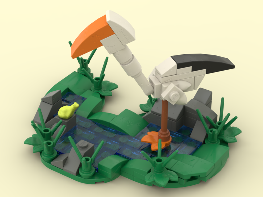 Lego Frog versus Stork