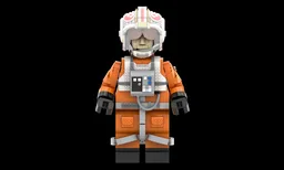 LukeSkywalker (Red Five) Mega Figure (fits official Lego Helmet)