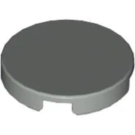 Tile Round 2 x 2 with Bottom Cross / Light Gray